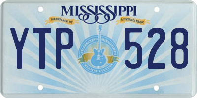 MS license plate YTP528