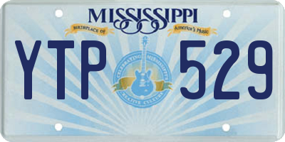 MS license plate YTP529