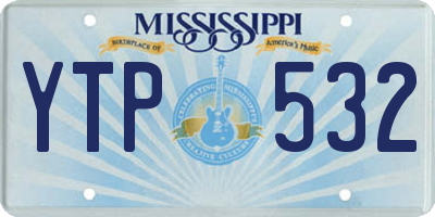 MS license plate YTP532