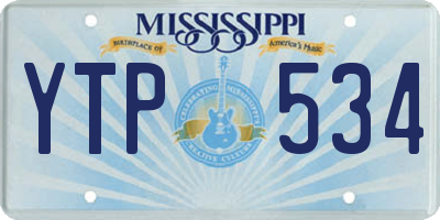 MS license plate YTP534