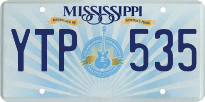 MS license plate YTP535