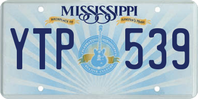 MS license plate YTP539