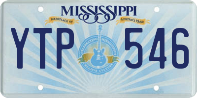 MS license plate YTP546