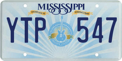 MS license plate YTP547