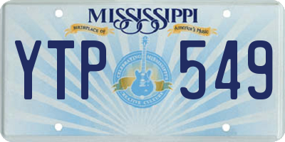MS license plate YTP549