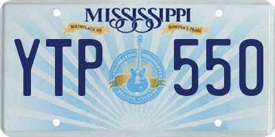 MS license plate YTP550