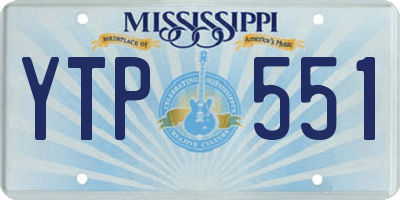 MS license plate YTP551