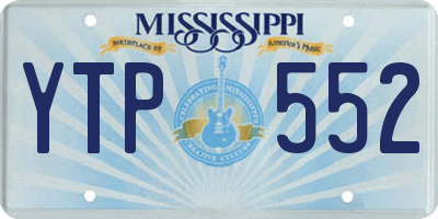MS license plate YTP552