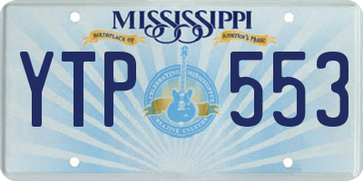 MS license plate YTP553