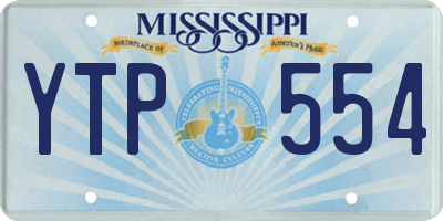MS license plate YTP554