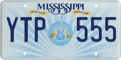 MS license plate YTP555