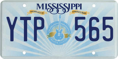 MS license plate YTP565