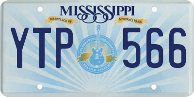 MS license plate YTP566