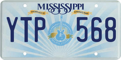 MS license plate YTP568
