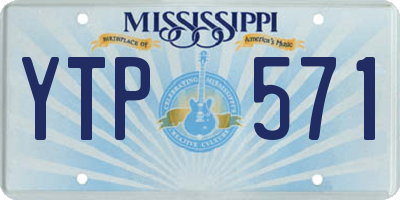 MS license plate YTP571