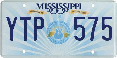 MS license plate YTP575