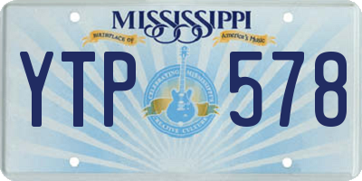 MS license plate YTP578