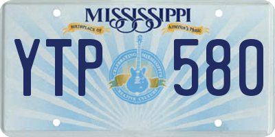 MS license plate YTP580