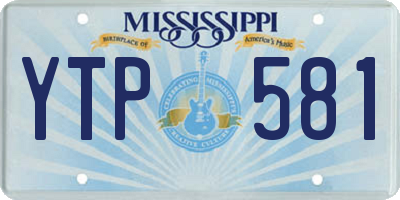 MS license plate YTP581