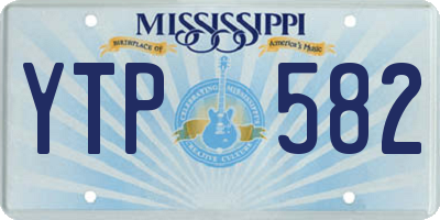 MS license plate YTP582