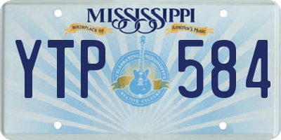 MS license plate YTP584
