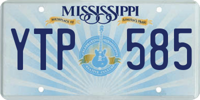 MS license plate YTP585