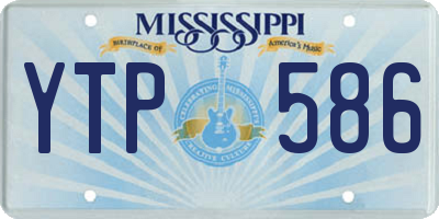 MS license plate YTP586
