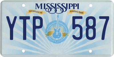 MS license plate YTP587