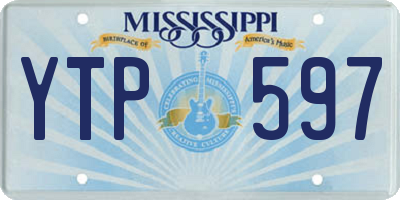 MS license plate YTP597