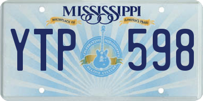 MS license plate YTP598