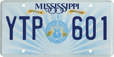 MS license plate YTP601
