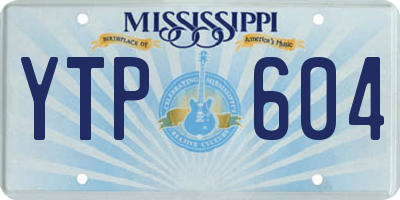 MS license plate YTP604
