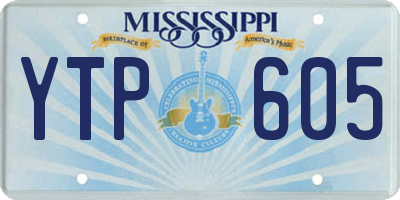 MS license plate YTP605
