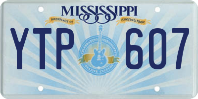MS license plate YTP607