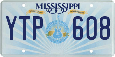 MS license plate YTP608