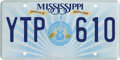 MS license plate YTP610