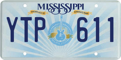 MS license plate YTP611