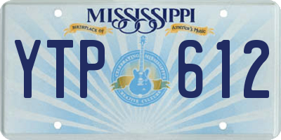 MS license plate YTP612