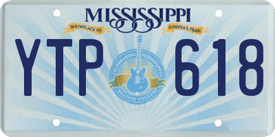 MS license plate YTP618