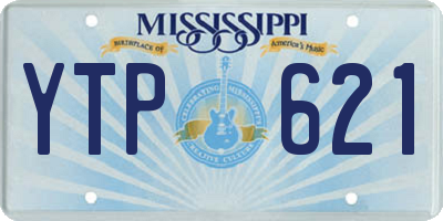 MS license plate YTP621
