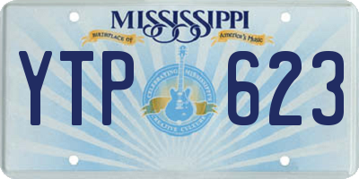 MS license plate YTP623
