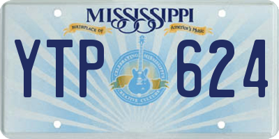 MS license plate YTP624