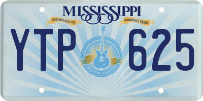 MS license plate YTP625