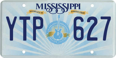 MS license plate YTP627