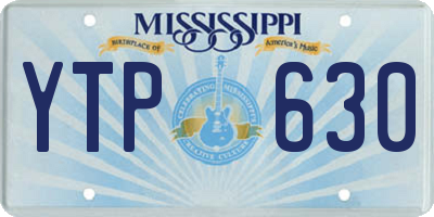 MS license plate YTP630