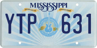 MS license plate YTP631