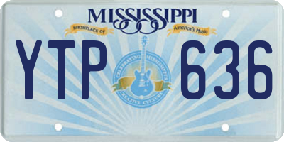 MS license plate YTP636
