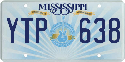 MS license plate YTP638