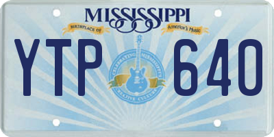 MS license plate YTP640
