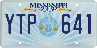 MS license plate YTP641